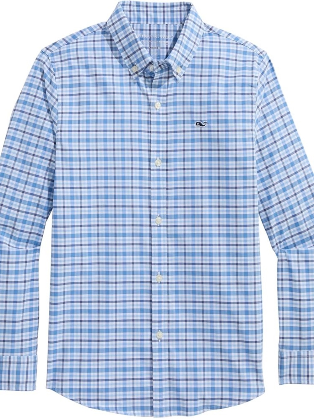 Vineyard Vines Men's Blue Plaid Button-Down Shirt